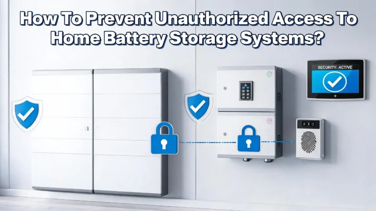How To Prevent Unauthorized Access To Home Battery Storage Systems?