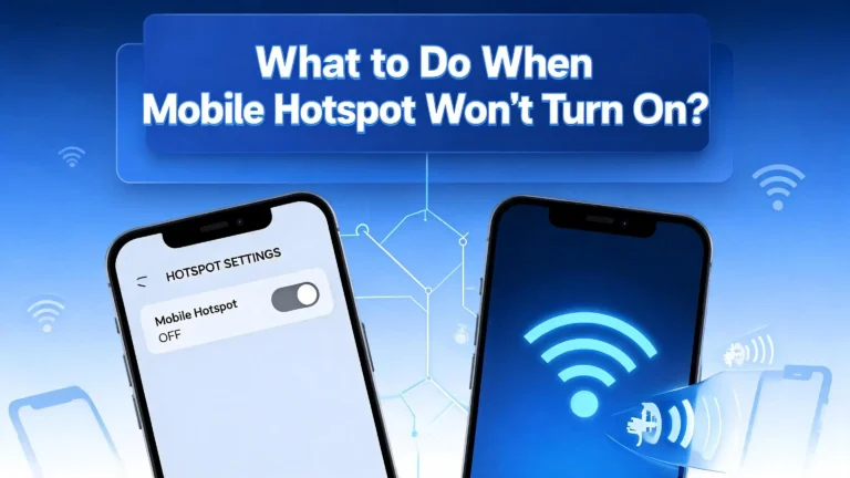 What to Do When Mobile Hotspot Won’t Turn On?