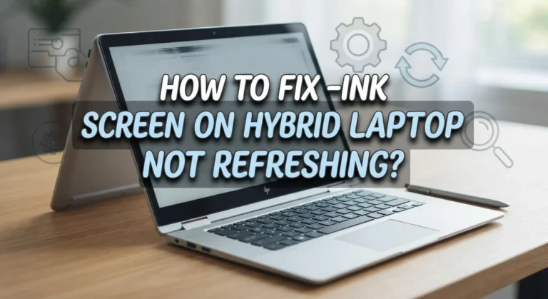 How To Fix E-Ink Screen On Hybrid Laptop Not Refreshing?