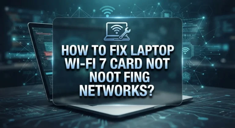 How To Fix Laptop Wi-Fi 7 Card Not Finding Networks?