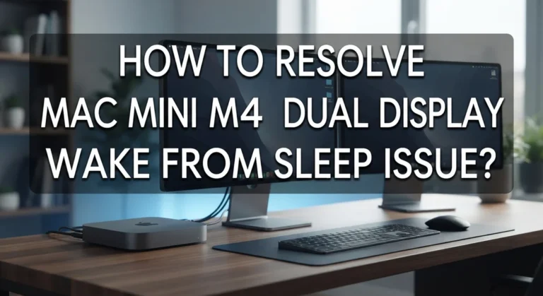 How To Resolve Mac Mini M4 Dual Display Wake From Sleep Issue?