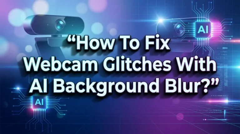 How To Fix Webcam Glitches With AI Background Blur?